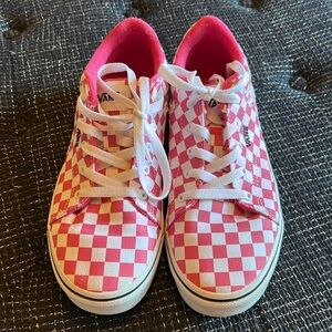 NEW Vans Womens Off The Wall Doheny Pink Checkerboard LACE Shoes Size 5